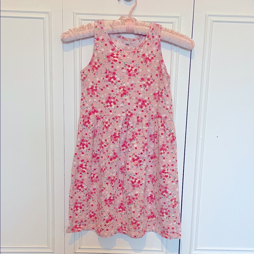 H&M Floral Pink Kids Sleeveless Dress